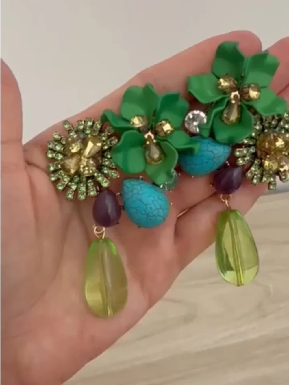 Artisanal Floral Multicolor Earrings